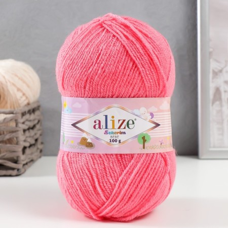 Yarn "Sekerim Bebe" 100% acrylic 320m/100g (170 pink)