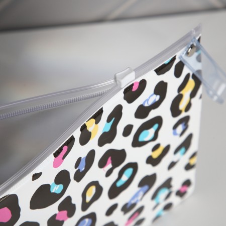 Cosmetic bag with zip-gl, transparent/multi-colored color-3