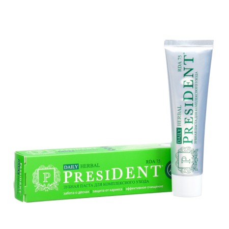 President Herbal Mix, 75 RDA, 50 ml toothpaste