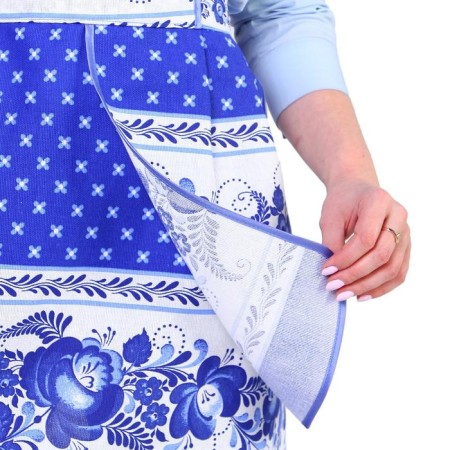 Apron "Gzhel", souvenir, with a pocket and a towel-2