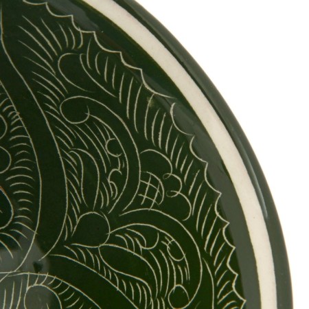 PIALA RISTAN CIRAMICA "Patterns", 11 cm, large, green-6