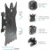 Kromax Casper-201, for TV, inclined, 20-43 ", up to 30 kg, 50 mm from the wall, black