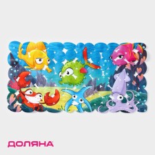 The rug anti -slip into the bathtub on the suction cups of the Virder Pisces, 35 × 68 cm