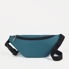 Zipper waist bag, turquoise color