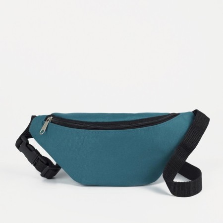 Zipper waist bag, turquoise color