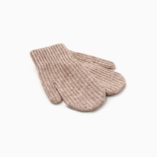 Baby mittens minku, brown color, 18 cm