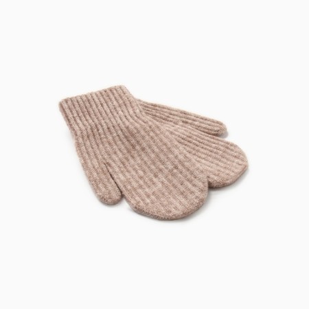 Baby mittens minku, brown color, 18 cm