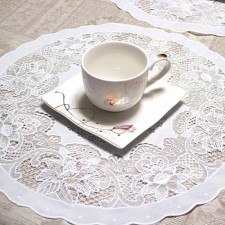 Салфетка «Ажурная» Canna, круг 40 см, цвет белый