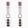 BDSM Assessor Okopoki, steam clamps with beads, metal, plastic, purple