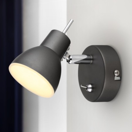 The lamp wall-flowing spot Renata GR LED 1x 4 W 3200K rotary with a switch-3