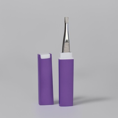 Direct tweezers, narrow, 9 cm, in case, color mix-1