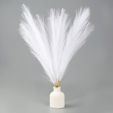 Pampas artificial grass, height 43 cm, 5 brushes, white color