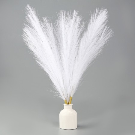 Pampas artificial grass, height 43 cm, 5 brushes, white color