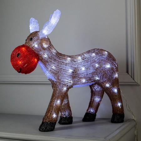 LED figure "Culticular deer" 45 × 40 × 25 cm, acrylic, 50 LED, 220 V, glow of white-2