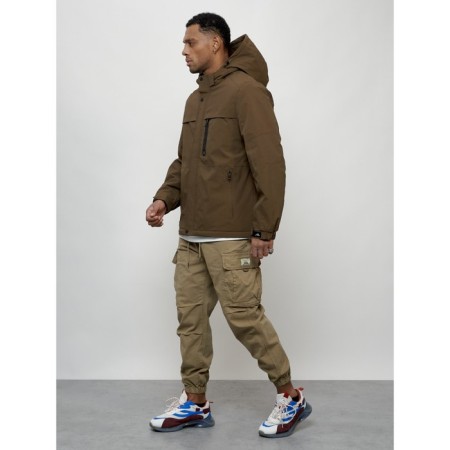 Male spring jacket, size 48, brown color-1