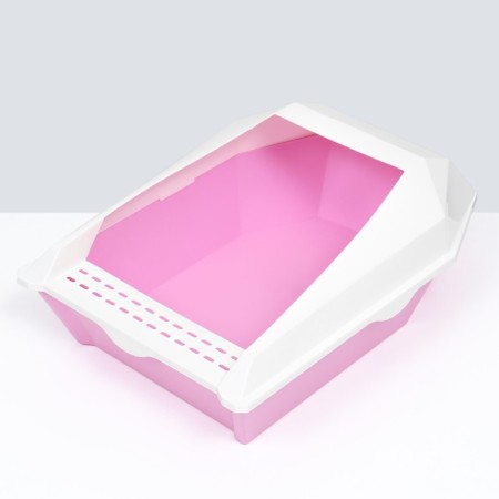 Cata toilet curly with an side with a scoop, 54 x 38 x 20 cm, white-pink-3