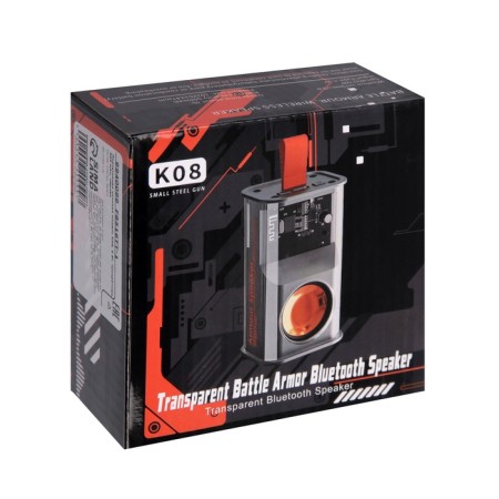 Portable column K08, 5 W, transparent, suspension, 500 mAh, backlight, black-5
