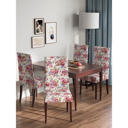 Czech for a chair "Abundance of flowers", decorative, velor-3