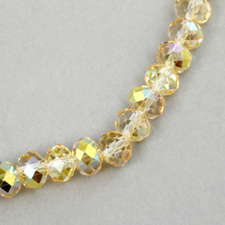 Glass beads, set 72 pcs., Size 1 pc. - 8 mm, gold color-3