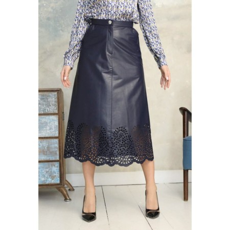 Women's skirt, size 42, blue color-12