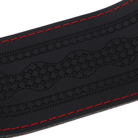 Torso steering wheel, 38 cm, artificial leather, pattern, red thread-1