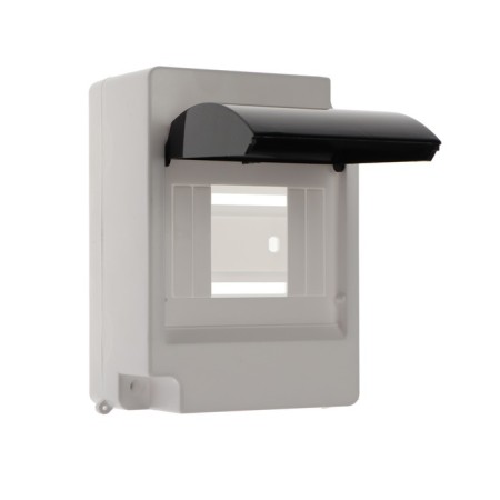Shield Luazon Lighting Shchrn-P-4, 4 modules, IP30, with a lid, hinged, plastic, white color-1