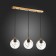 Suspended EVOLUCE lamp. Sle103103-03. Satturo. 3x60 watts, E27, 65.5x15 cm, golden color