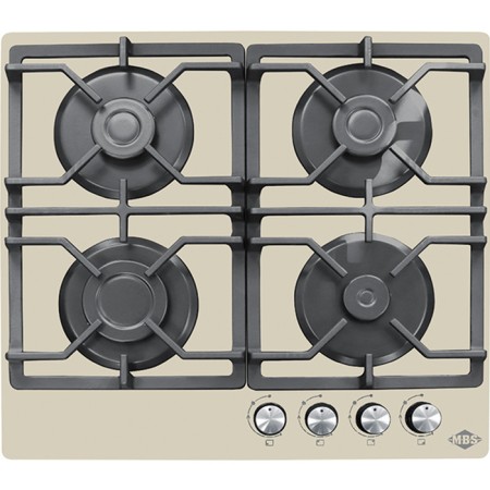Hlect surface MBS PG-611IV, gas, 4 burners, mechanical. Management, beige