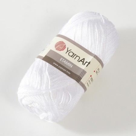 Yarn "etamin" 100% acrylic 180m/30g (421 white)-1