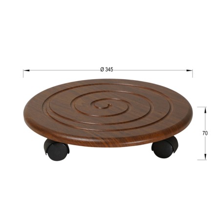 A set of floor stands "Spiral" (2 pcs), 345 × 345 × 70 mm, color nut.-2
