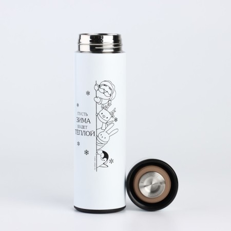 New Year. Thermos with a “warm winter” cap, 500 ml-4