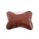 Car bone pillow, on the headrest, eco -leather, 18 × 25 cm, brown