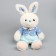 Soft toy "Little Friend", bunny in a blue dress