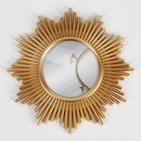 Wall mirror "stripes", D mirror surface 11 cm, golden color-2