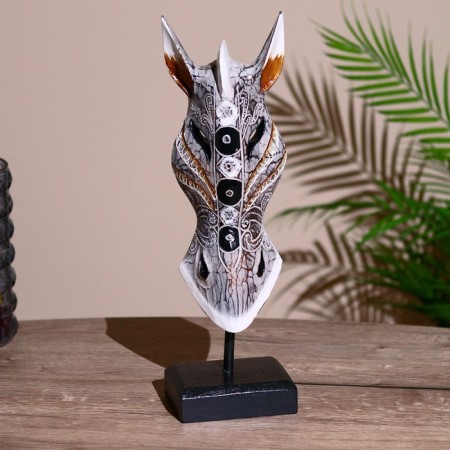 Mask "Zebra" on a stand, Albezia 40 cm
