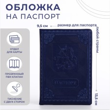 Cover for passport, blue color