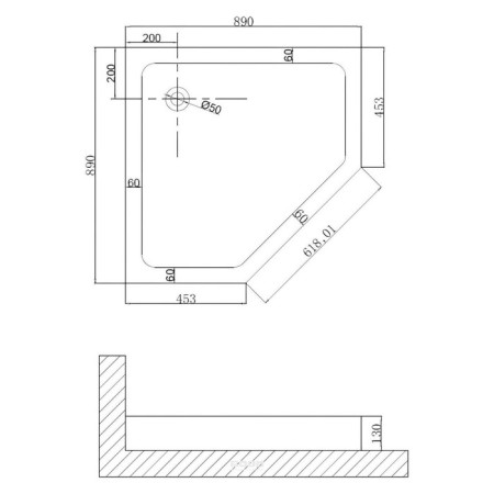 Show's pallet niagara ng-90-90d, 90x90x13 cm, acrylic, trapezoid-1