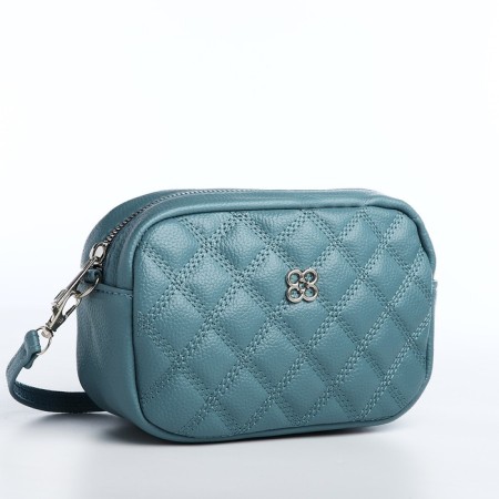 Bag Cross-Bodi with a zipper, blue color-2