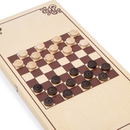 Backgammon "turns", wooden board 60 x 60 cm, with a field for playing checkers-2