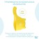 Plastic bucket for bathing Dino SCOOP, 800 ml., Lemon color