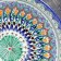 Plate of the Rishtan ceramics "Flowers", 22 cm, blue