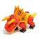 Dinobot robot reacts to touch, light and sound effects, metallic, orange color