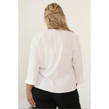 Female blouse, size 48, white color-8