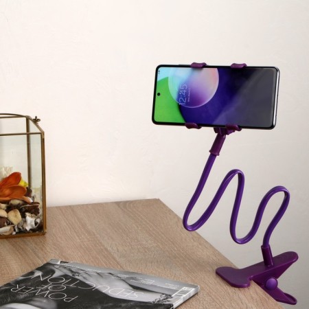 Holder-duct, flexible, adjustable, for a smartphone 3-7 ", 60 cm, width. Cold 12 cm, purple.-2