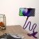 Holder-duct, flexible, adjustable, for a smartphone 3-7 ", 60 cm, width. Cold 12 cm, purple.