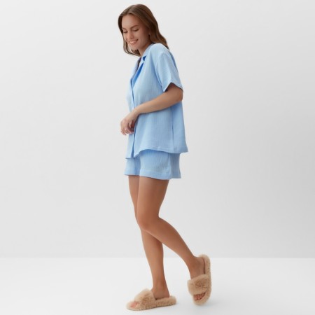Female pajamas (shirt, shorts) KAFTAN "BASIC" p. 44-46, blue-2