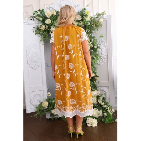 Women's dress, size 52, mustard color-11