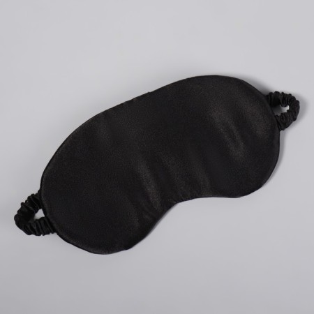 Sleel Mask "Silk", 19 × 10 cm, elastic band is single, black color-1