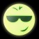 Reflective stickers "smiles", d = 5 cm, 4 pcs on the sheet, yellow color