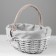 Basket, 38 x 38 x 16/30 cm, vine, fabric